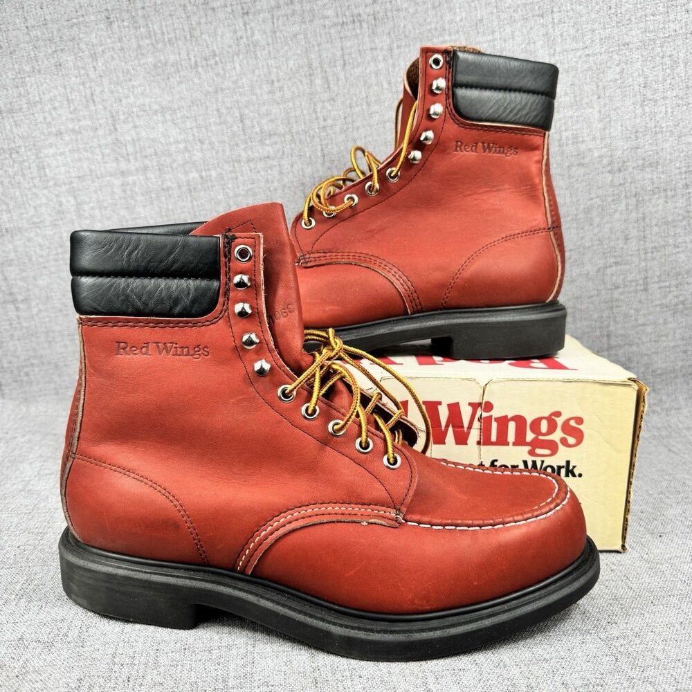 Red Wing Boots Men's 10.5 E 404 Supersole Leather Work Vintage